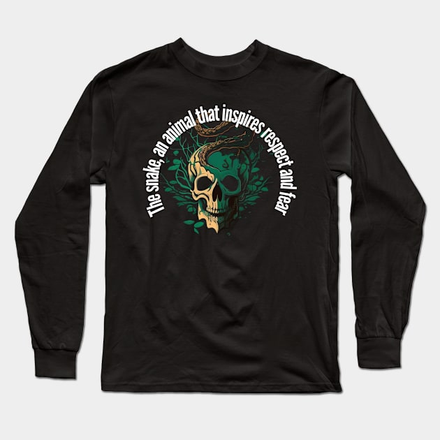 Skull snakes Long Sleeve T-Shirt by Crazy skull